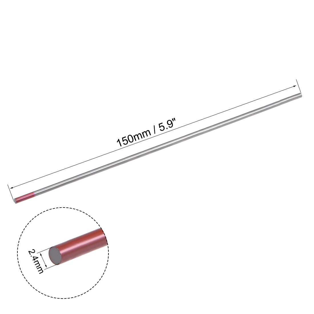 Grey TIG Welding Tungsten Electrode 3//32/" 10 pack, WC20, 2/% Ceriated